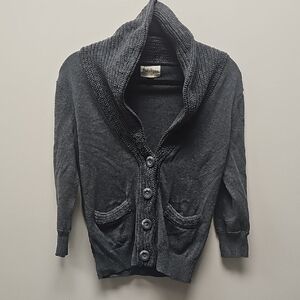 Gray Cardigan Sweater